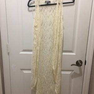 Sleeveless Open Front Cardigan